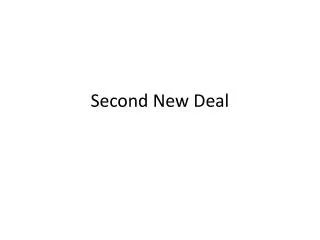 Second New Deal