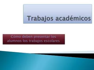 trabajos acad micos