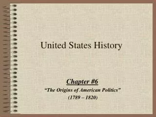 United States History