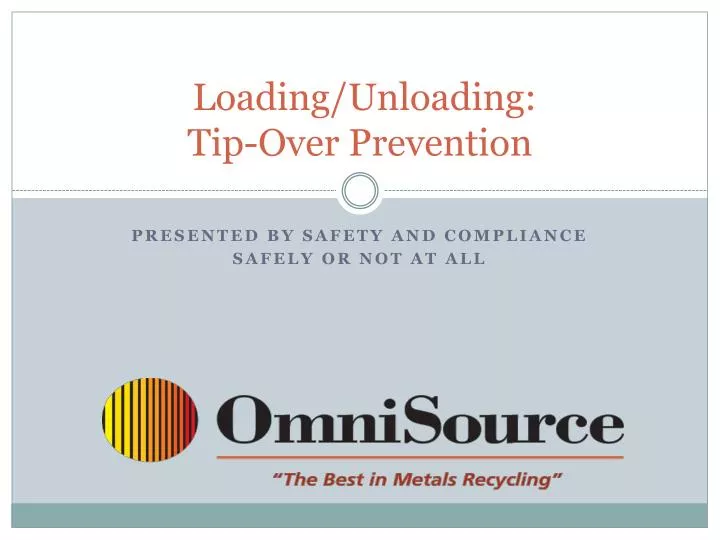 loading unloading tip over prevention