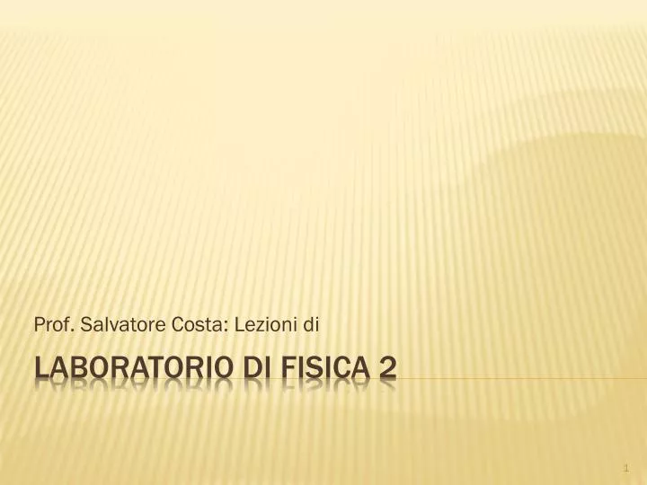 prof salvatore costa lezioni di