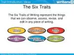 The Six Traits - slide 1