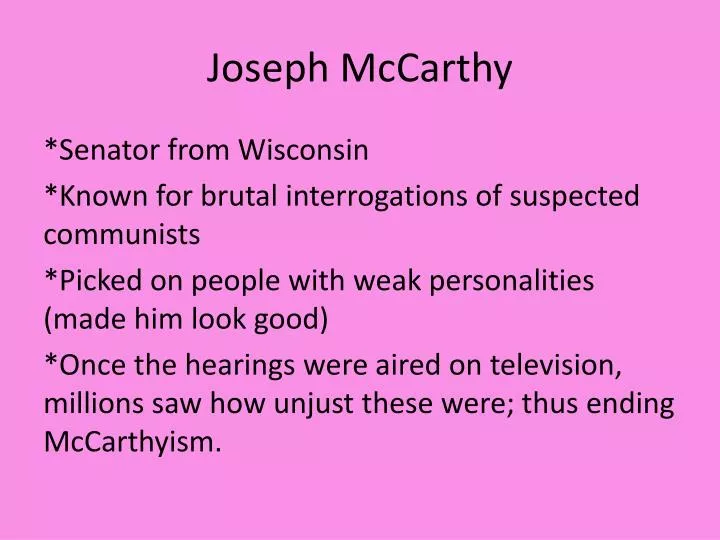 joseph mccarthy