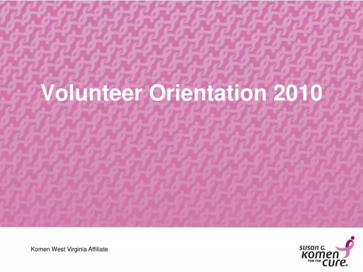 volunteer orientation 2010