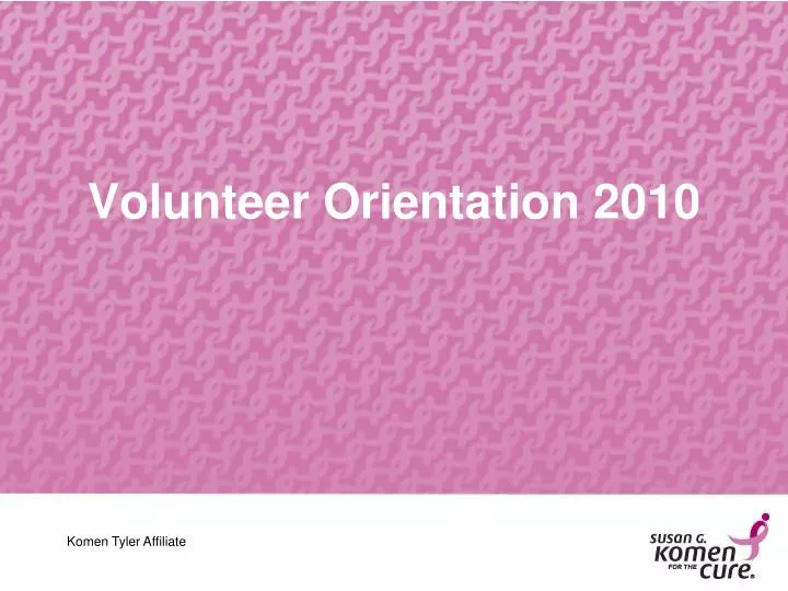 volunteer orientation 2010