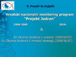 hrvatski nacionalni monitoring program projekt jadran