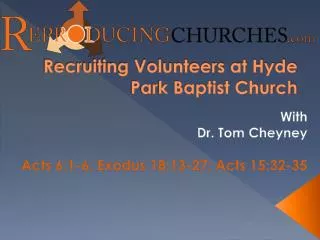 Recruiting Volunteers at Hyde Park Baptist Church