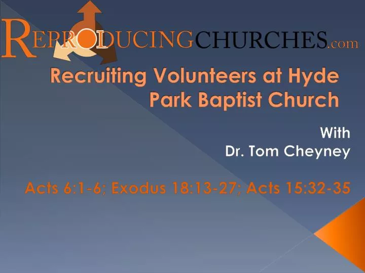 recruiting volunteers at hyde park baptist church