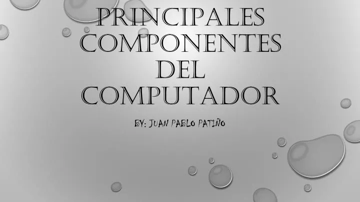 principales componentes del computador