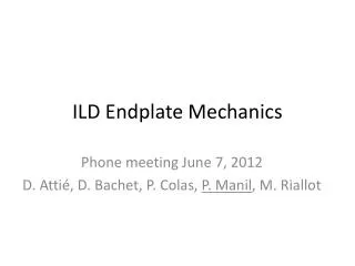 ILD Endplate Mechanics