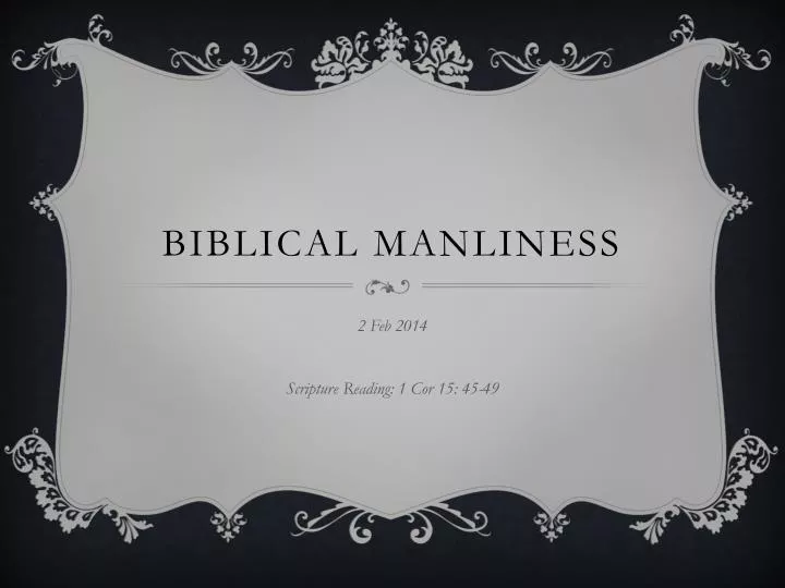 biblical manliness