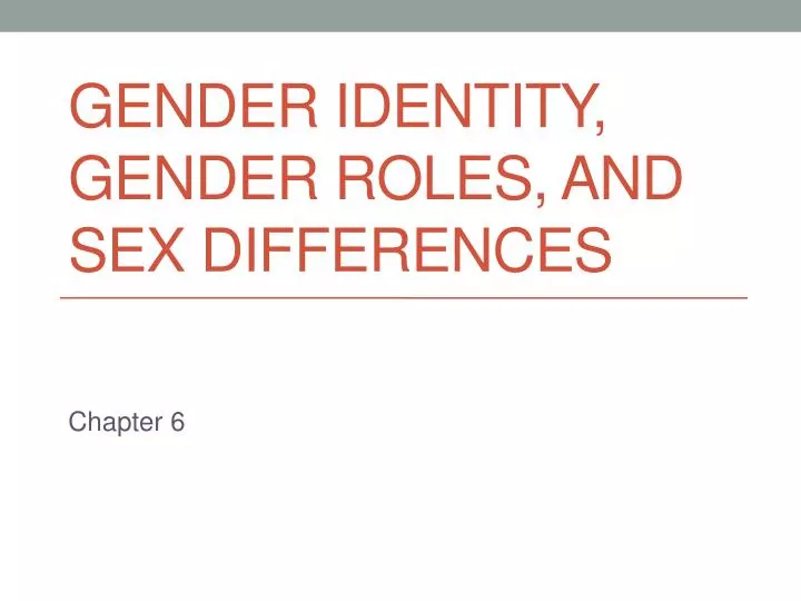 gender identity gender roles and sex differences