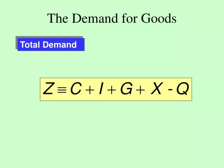 the demand for goods