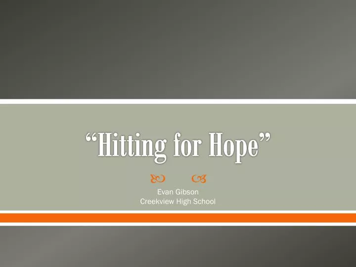 hitting for hope
