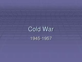 cold war