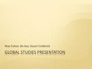 Global Studies Presentation