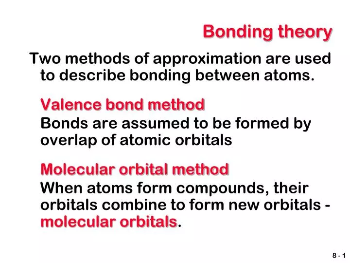 bonding theory