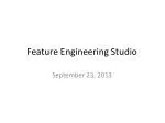 Feature Engineering Studio - slide 1