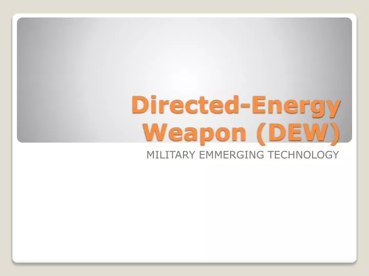 directed energy weapon dew