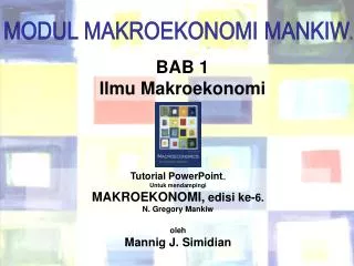 BAB 1 Ilmu Makroekonomi
