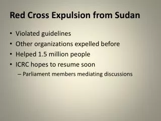 Red Cross Expulsion from Sudan