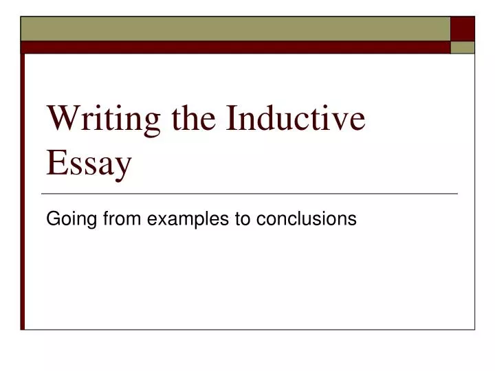 inductive essay writing