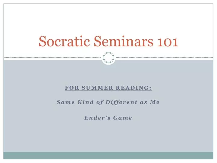 socratic seminars 101