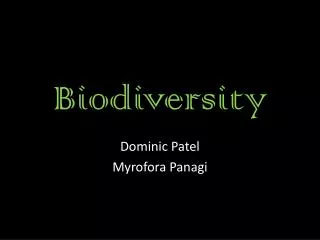 Biodiversity