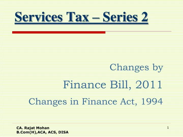 services tax series 2