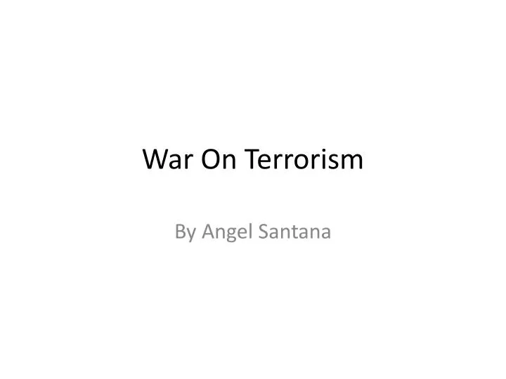 war on terrorism