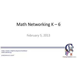 Math Networking K – 6