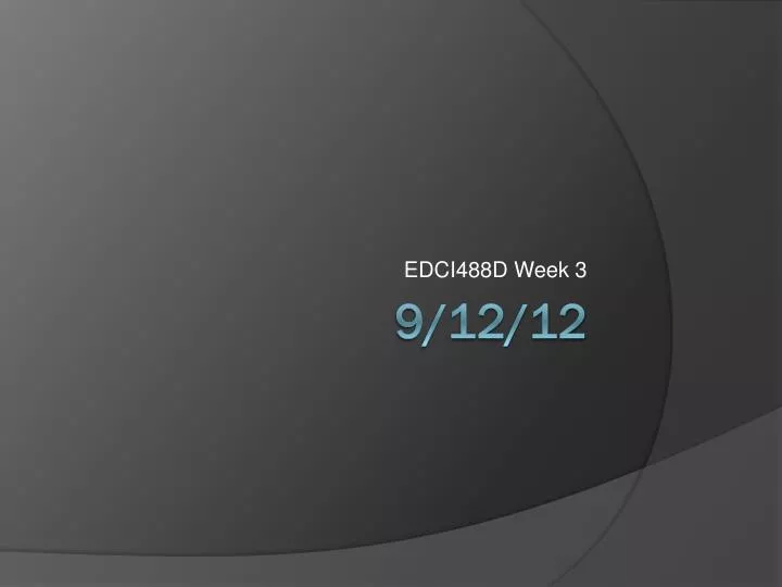 edci488d week 3