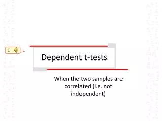 Dependent t-tests