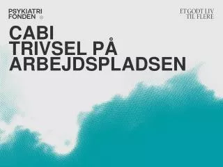 cabi trivsel p arbejdspladsen