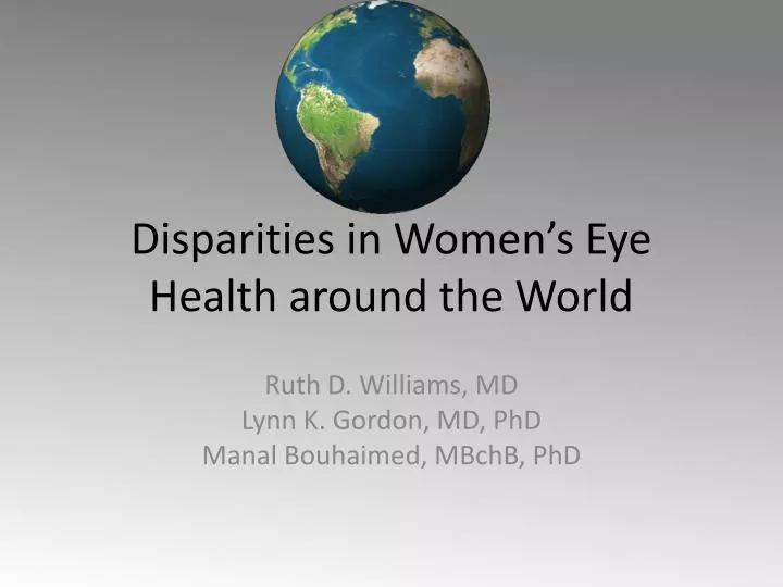 disparities in women s eye health around the world