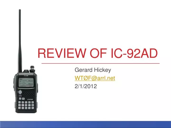review of ic 92ad