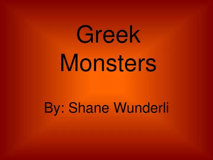 greek monsters