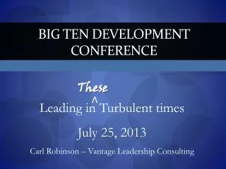 Big Ten development conference