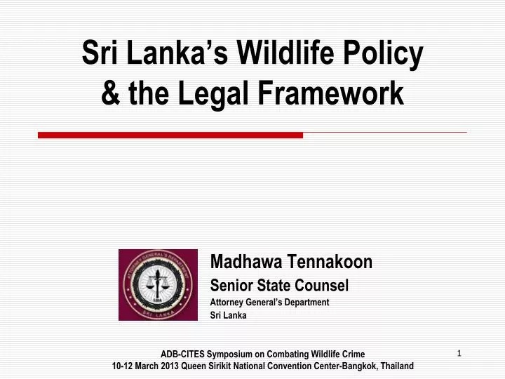 sri lanka s wildlife policy the legal framework