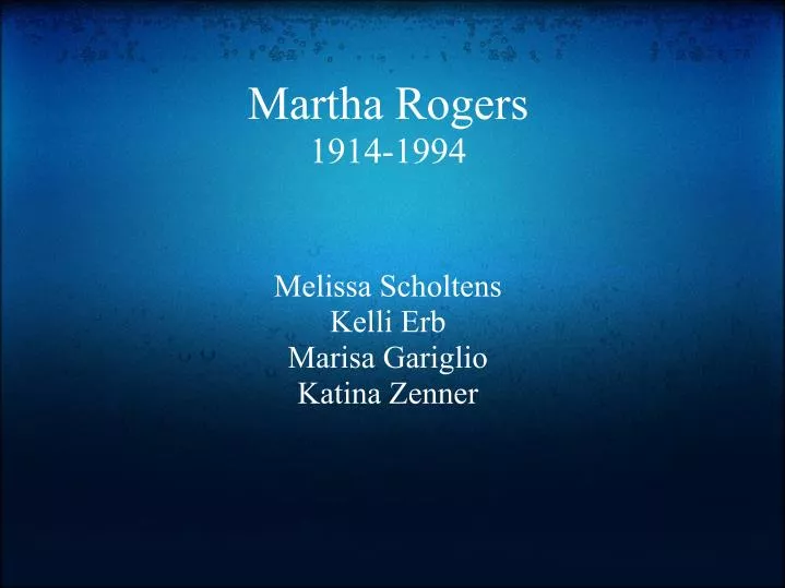 martha rogers 1914 1994