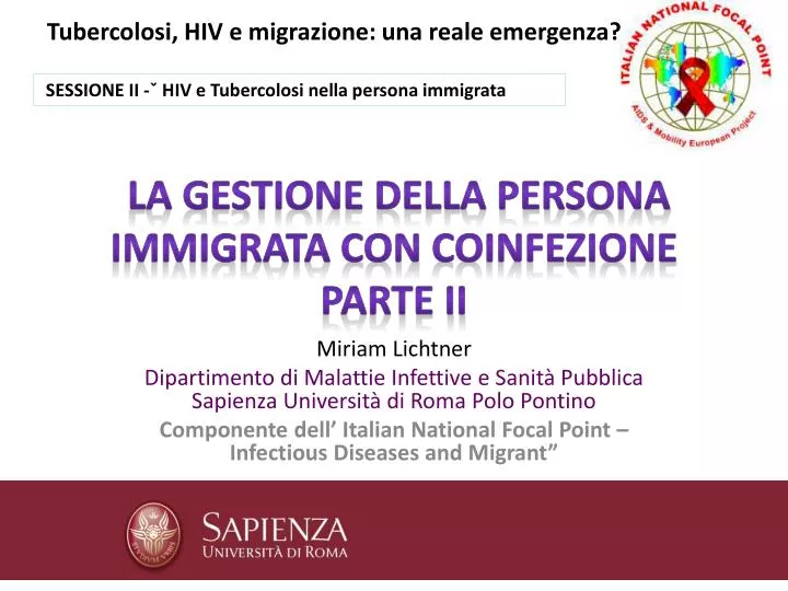 la gestione della persona immigrata con coinfezione parte ii