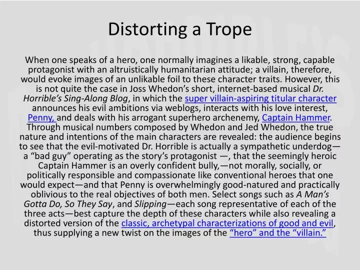 distorting a trope