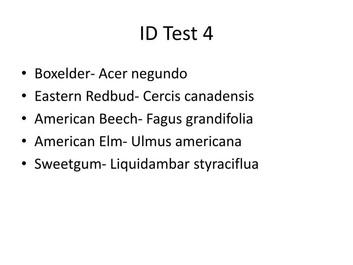 id test 4