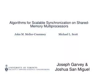 Algorithms for Scalable Synchronization on Shared-Memory Multiprocessors