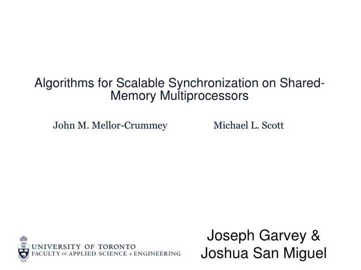 algorithms for scalable synchronization on shared memory multiprocessors
