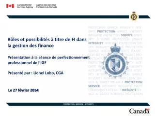 Rôles et possibilités à titre de FI dans la gestion des finance