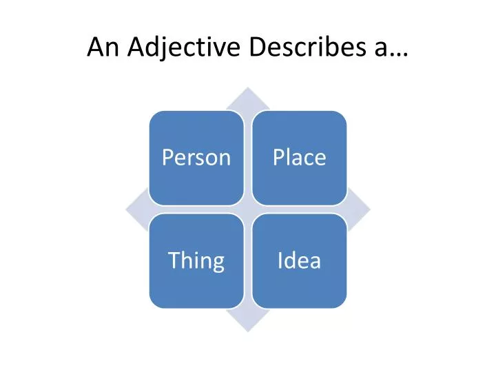 an adjective describes a