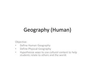 Geography (Human)