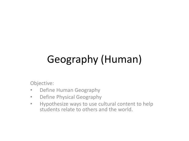 geography human