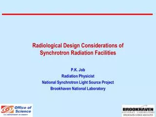 Radiological Design Considerations of Synchrotron Radiation Facilities